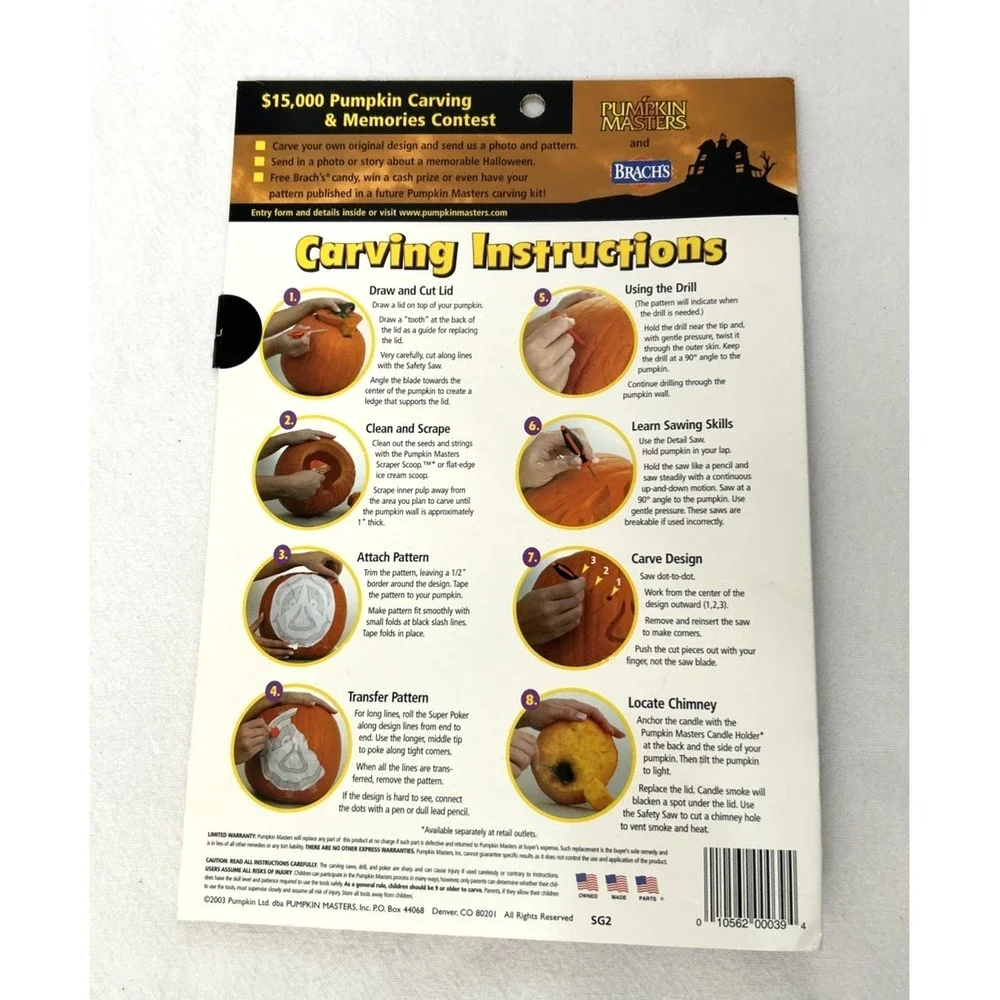 Vtg Pumpkin Masters Carving Kits Lot of 2 & Candles Halloween Decor DIY